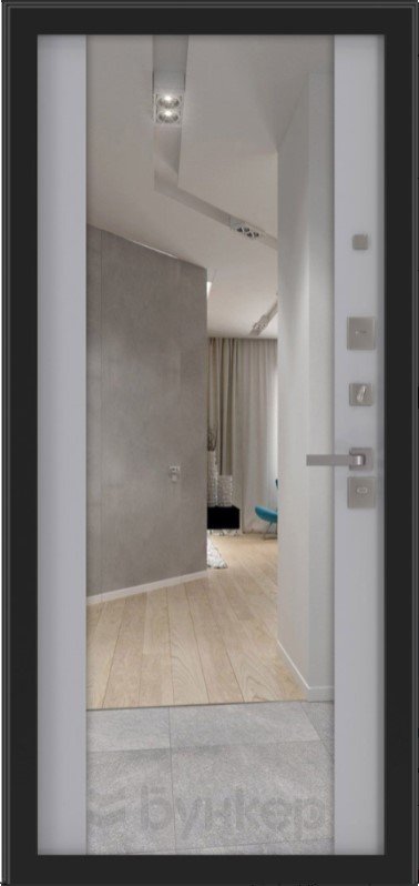 с зеркалом ФЛЗ-1 Лайт грей софт